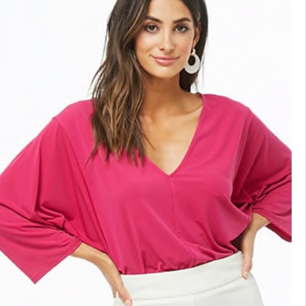 Fuschia/hot pink body suit